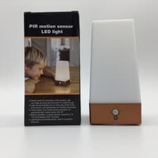Image of Wireless PIR Motion Sensor LED Night Light Battery Powered Table Warm Lamp