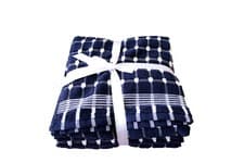 Image of Navy Blue Thick Terry Tea Towels Extra Large Ribbon Packed 100% Cotton Pack of 4