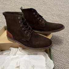 Image of Barbour Mohave Men’s Brown Suede Leather Boots - Uk Size 9 - BNIB