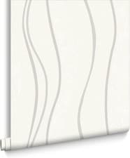 Image of Superfresco Elan Natural White/Silver Modern Textured Glisten Wallpaper 20-815