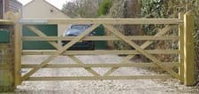 Image of 5 Bar Timber Field Entrance Gates From 900mm to 4.2m Wide - Farmer Equestrian