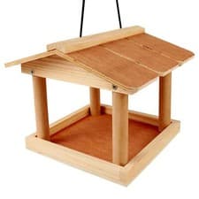 Image of HANGING WOODEN METAL GARDEN WILD BIRD TABLE TRADITIONAL FEEDING STATION FREE P&P