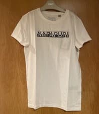 Image of Kids Boys Napapijri Box T Shirt Junior Regular Fit Crew Neck New