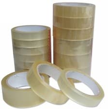 Image of CLEAR STRONG TAPE PACKAGING ROLLS PARCEL PACKING SELLOTAPE 1" 24mm x66m CELOTAPE