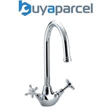 Image of Bristan 1901 SNK EF Chrome EasyFit Sink Mixer Tap Chrome + Easy Fit Base Fixings