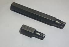 Image of T20 T25 T30 T40 T45 T50 T55 T60 CRV Tx-Star Torx Bit 30mm & 75mm 10mm Hex Drive