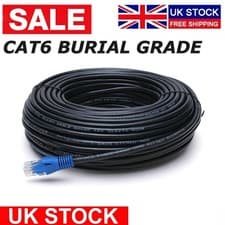 Image of CAT 6 CABLE OUTDOOR EXTERNAL PATCH LEAD FOR RJ45 UK GIGABIT NETWORK INTERNET LOT