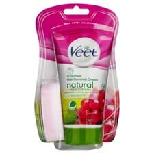 Image of Veet NATURAL INSPIRATIONS In Shower Hair Removal Cream 150mL NEW Grape Seed Oil