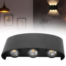 Image of Modern 6W LED Wall Light Black Up Down Lighting For Outdoor