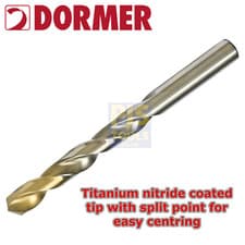 Image of Dormer A002 HSS tin metric jobber drills high speed steel twist drills bits