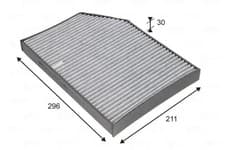 Image of Cabin filter Activated Carbon Filter with polyphenol 701045 VALEO for BMW ALPINA