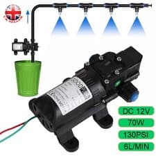 Image of 12V 70W 130PSI High Pressure Diaphragm Self Priming Water Pump RV Caravan 6L/Min