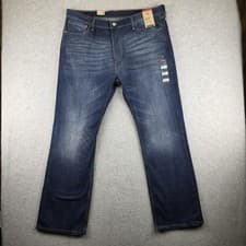 Image of Levi's 527 Jeans Mens 40x32 Blue Slim Bootcut Stretch Medium Wash NWT