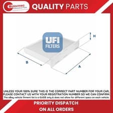 Image of UFI INTERIOR AIR / POLLEN FILTER for AUDI A3 Q3 TT 1K0819644A