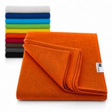 Image of Orange Cotton Throw Blanket 130x220cm Sofa Cover Durable | Pet Friendly Recycled