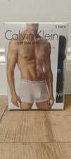 Image of Calvin Klein Men's Cotton Stretch Classic Trunks 3 Pack Black Small