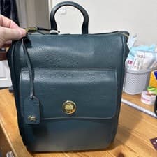Image of Brand New Radley  Colebrook - Medium Zip Top Backpack green  RRP £239..
