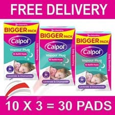 Image of Calpol Vapour Plug Refill Pads Lavender & Chamomile (Bigger Pack) 3X10=30