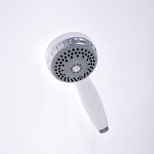 Image of Aqualisa 215021 Varispray 3-Spray Pattern Adjustable Shower Head - White/Chrome