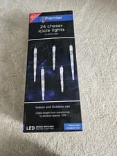 Image of Premier 24 Chaser Icicle Lights LED Indoor Outdoor Christmas Lights Decoration