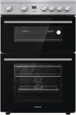 Image of Hisense HDE3211BXUK 60cm Electric Cooker with Ceramic Hob - Brushed stainless st