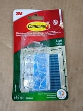 Image of Command Clear Outdoor Light Clips Adhesive Strips Mini Hooks Decoration Clip New