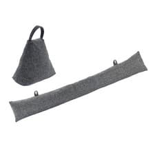 Image of Herringbone Draught Excluders - 78.5cm - Triangle - Pack of 2