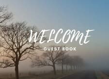Image of Welcome Guest Book for Airbnb Cabin Lake House Visitors Sign In