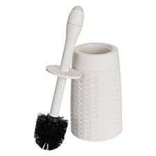 Image of Addis Faux Rattan Round Toilet Brush With Internal Detergent Injection System