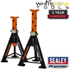 Image of Sealey Axle Stands (Pair) Premier 6tonne Capacity per Stand - Orange