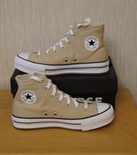 Image of CONVERSE CT ALL STAR EVA LIFT Hi Top Platform Trainers Nutty Granola Size UK 5 