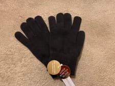 Image of ACCESSORIZE ANTI-BACTERIAL TOUCH SCREEN GLOVES ONE SIZE BLACK
