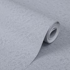 Image of Plain Weave Linen Effect Textured Wallpaper Blue Grey Black Embossed Wallpaper