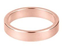 Image of 9ct Rose Gold Flat Wedding Band
