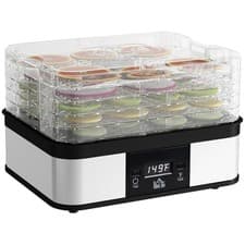 Image of HOMCOM 5 Tier Food Dehydrator, 245W for Drying Fruit, Meat, Vegetable, Black