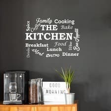Image of Wall Stickers The Kitchen Words Home Vinyl Decals Restaurant Windows quotes Art