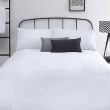 Image of Duvet Cover Bedding Set Amalfi Pin Tuck by Serene White