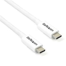 Image of StarTech Thunderbolt 3 Cable - 20Gbps - 2m - White - Thunderbolt USB and Disp...