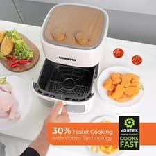 Image of VINTAGE STYLE 4.5L Vortex Air Fryer Rapid Air Circulation, Oil Free 1200W, TIMER
