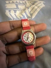 Image of Lorus Kids Time Teacher Watch with Pink Strap PC21 - X114