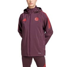Image of FC Bayern adidas Training Rain Jacket - Maroon