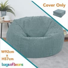 Image of Adult Corduroy Bean Bag | Big Lounger Chair | 92x92x57 cm | Gaming Beanbag