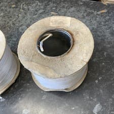 Image of 4 core LSF Sheathed Security Alarm Cable White 100m Reel TATTY DRUM