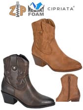 Image of CIPRIATA BERTILLA LADIES WESTERN COWBOY LO BOOTS ANKLE WOMENS COWGIRL CASUAL NEW