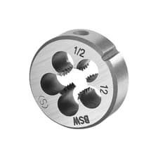 Image of 1/2-12 BSW Round Dies 1.5" OD Alloy Steel Cutting Die for Metal Plastic