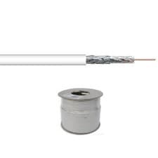 Image of 100m TV Satellite Aerial Cable RG6 White Foam Filled