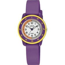 Image of Lorus RRX55JX9 Kids Purple Time Teacher Analogue Watch 100m W/R 2 Year Warranty
