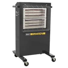 Image of Sealey IR14110V Infrared Cabinet Heater 1.2/2.4kW 110V Programmable Easy Rolling