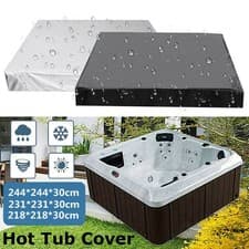 Image of Hot Tub Protector Cover Extra Thick Thermal Spa Blanket Snow Proof Waterproof