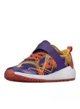 Image of Clarks Girls Aeon Pace Kids Purple Combi Trainers UK 5 F EU 38